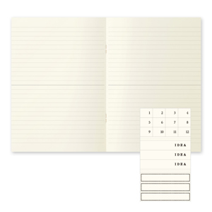Midori MD Paper Notebook Light A5 3 Pieces Lined